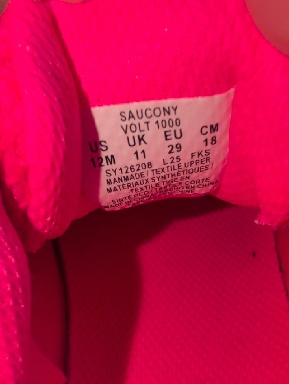 Saucony Girl's Hot Pink and Silver Athletic Sneakers - Picture 2 of 5